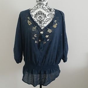 Bandolino peasant blouse